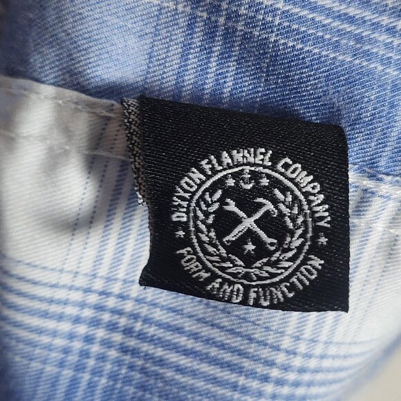 Dixxon Shirt Mens 3XL Blue White Plaid Paddle Out Bamboo Blend Short Sleeve - Picture 6 of 10